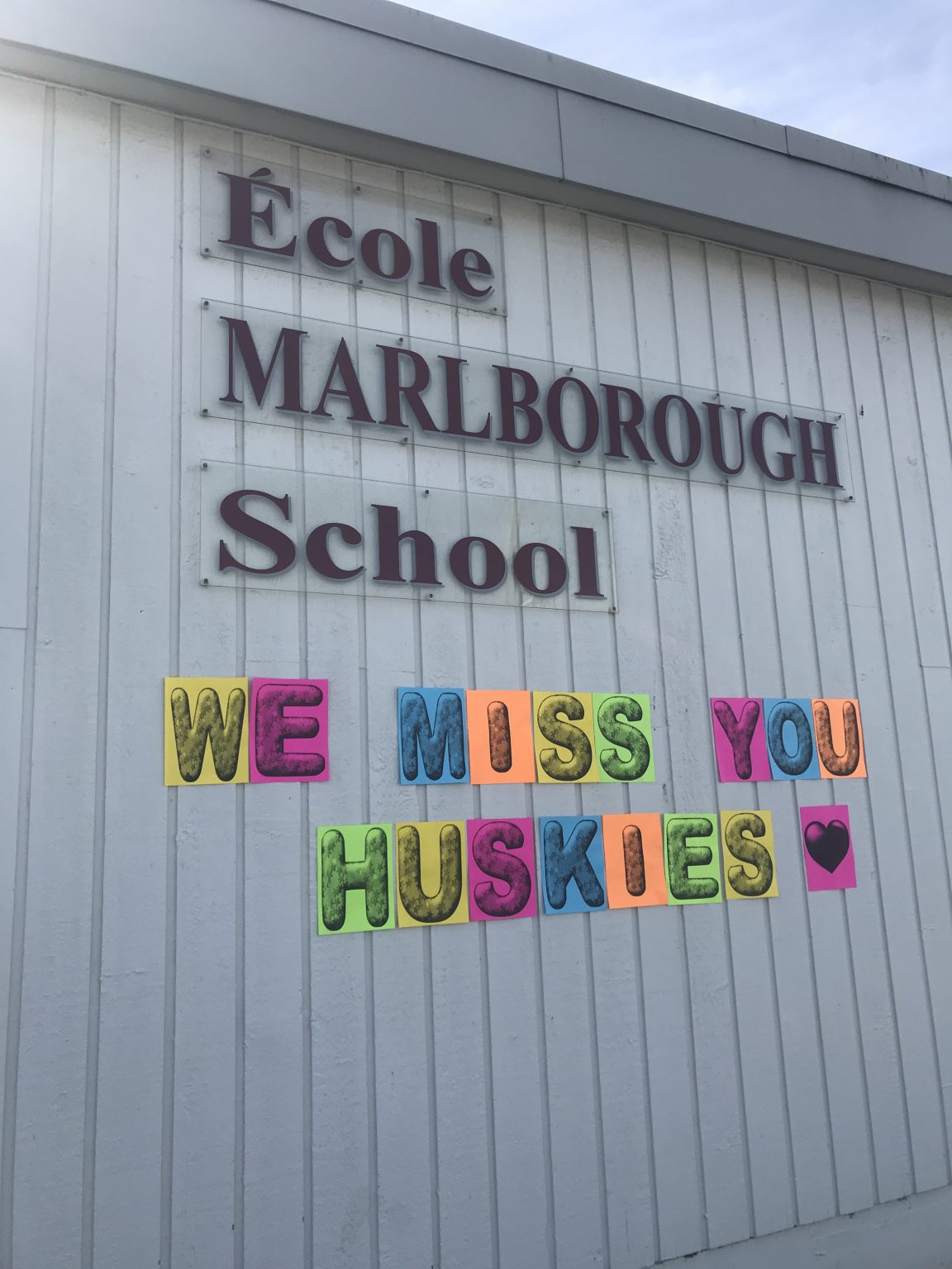 Marlborough students see if you can find our messages to you when walking or driving by the